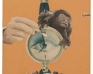 2197
Norman Ogue Mustill
1931-2013
"Dumb Gates, Anger Stars, Fixed World, Square Death...Look," 1965
Collage on brown paper
Signed and dated in pencil lower right: N.O.M; titled on various pieces of collaged paper in the upper portion of the sheet
Image/Sheet: 12" H x 9" W
Estimate: $200 - $400