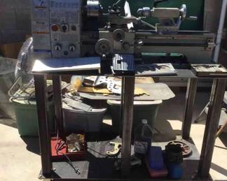 Grizzly Lathe Model G0602 On Cart