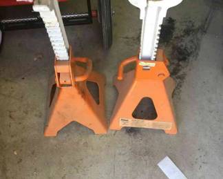 Two Allied 3 Ton Car Jack Stands