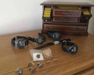 Watches,Mens Cufflinks, Jewelry Box 