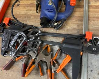 Jig Saw And Clamps