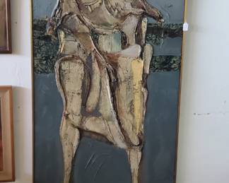 mixed media on canvas by Florida artist Harrison Wall Covington. 