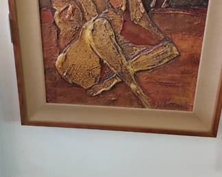 mixed media on board by Florida artist Harrison Wall Covington. 