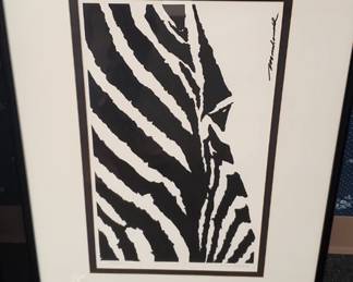 Zebra lithographs by artist William MacDonald