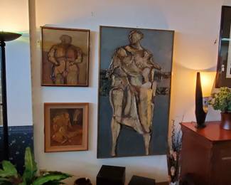 3 works of art by known listed Florida artist Harrison Wall Covington 