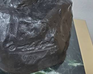 "Indian Hunter" large bronze sculpture by Elie Hazak