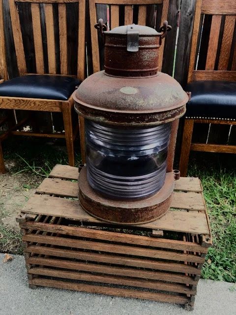 Perko Antique Large Boat Light with Purple Glass