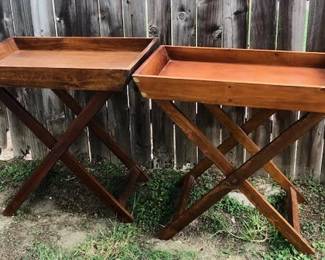 Two Portable Bars or End Tables