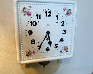 Gustav Becker porcelain wall clock. Estate sale price: $295
