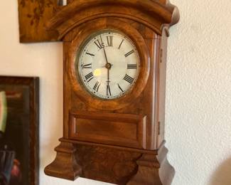 Seth Thomas arch top mantle clock in Burl Maple case. Estate sale price: $300