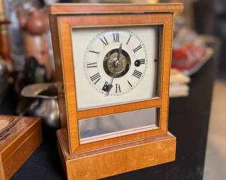 Antique Bristol, Brass and Clock. Birdseye Maple case. Estate sale price: $200