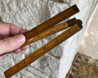 Boxwood and brass folding ruler by Stanley Rule & Level Co.  Estate sale price: $22