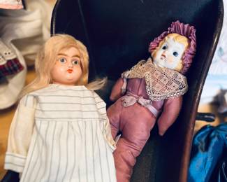 Left: German tin head. $15
Right: Carnival doll; $15