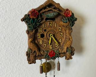 Miniature LUX wall clock. Estate sale price: $50
