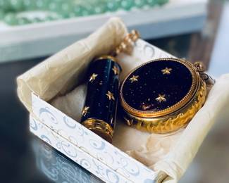 1950's compact power & lip stick holder. Estate sale price: $45