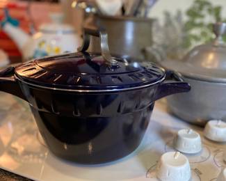 Small Calphalon pot w/ cover. Estate sale price: $18