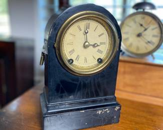The Terry Clock Co. one-day cast iron shelf clock. Estate sale price: $125