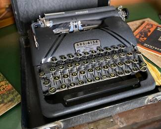 Pristine Sterling typewriter with case. Excellent condition. Estate sale price: $325