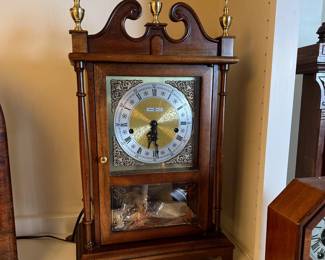 Howard Miller Pillar & Scroll mantel shelf clock. Estate sale price: $225
