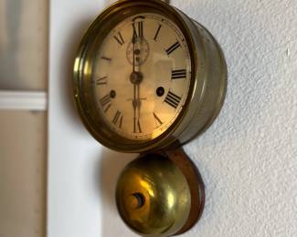 Seth Thomas Ship's Bell Clock with Bell. Nickel finish. Estate sale price: $250