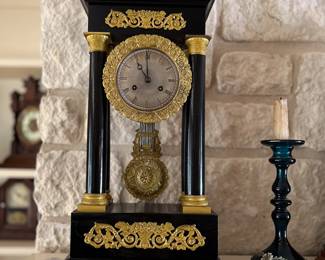 c 1870 antique French empire mantle clock. Estate sale price: $600