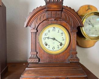 Antique Ansonia mangle clock. Estate sale price: $125