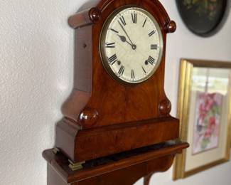 Antique mahogany mantle clock. Estate sale price: $185