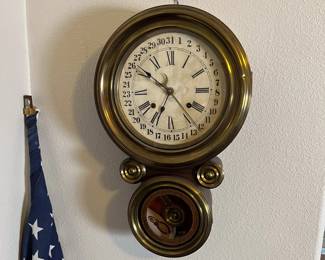 1885 rare Ansonia calendar clock. Estate sale price. $350