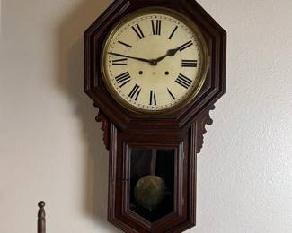 Ansonia regulator wall clock. Estate sale price: $250
