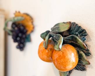 Perconte Italian ceramic. Oranges and grapes. Estate sale price: $120 each.