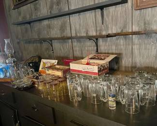 Bar Glasses, Mugs, Vintage Pour Spouts,enforcer