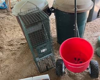 Hav A Heart Trap, Refuse Cans, Seed Spreader