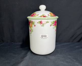 Large Lidded Canister - 1998, OCR Royal Albert