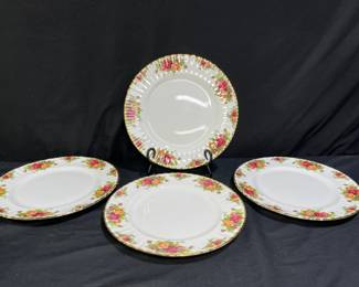 4 Royal Albert OCR Dinner Plates - Unused