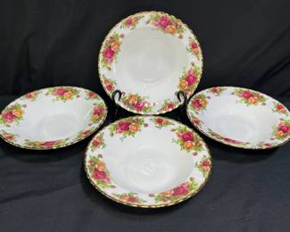 4 Rimmed Soup Bowl Royal Albert OCR