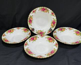 4 Rimmed Soup Bowl Royal Albert OCR