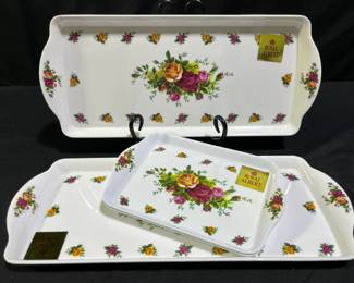 Royal Albert OCR 2 Large & 2 Small Melamine Sandwich Trays