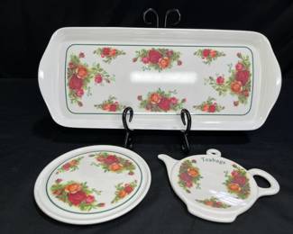 Clover Leaf OCR Tea Tidy, Tea Pot Stand & tray
