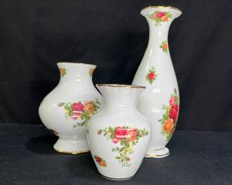 3 Royal Albert OCR Bud Vases