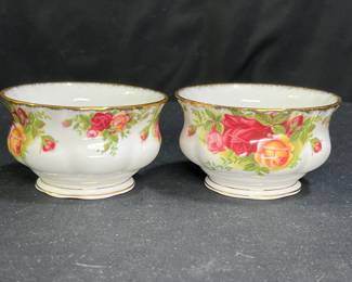 2 Royal Albert OCR Open Sugar Bowls