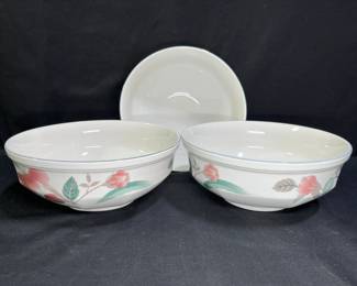 3 Mikasa Silk Flowers Serving Bowls