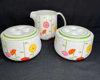 Denby Contrariwise Creamer & 2 Sugar Bowls