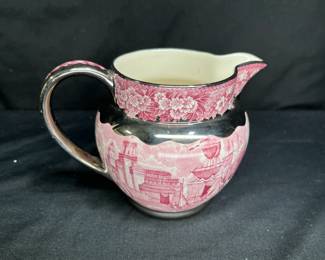 Wedgwood Ferrara of Etruria Plum & Silver Pitcher