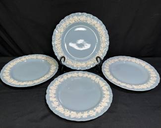 4 Wedgwood Queen's Ware Dinner Plates