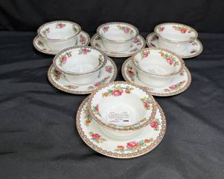 12 PC Victoria Austria Ramekins with Underplates