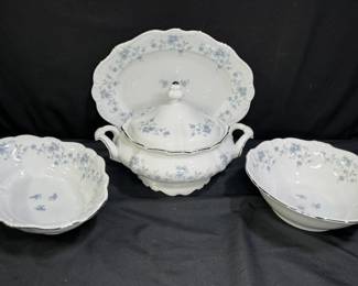 Haviland Blue Garland 4 Piece Serving Set, Bavaria