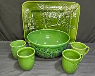 Rustic Pine By Lennox Bowl, Platter & 4 Mugs