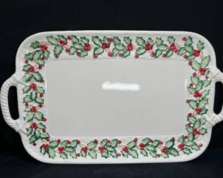 Fitz & Floyd 1989 Christmas Serving Tray