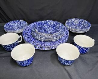 Churchill and Crownford Calico Service for 4