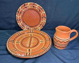 Rowe Pottery by Bob Timberlake Plates & Pitcher